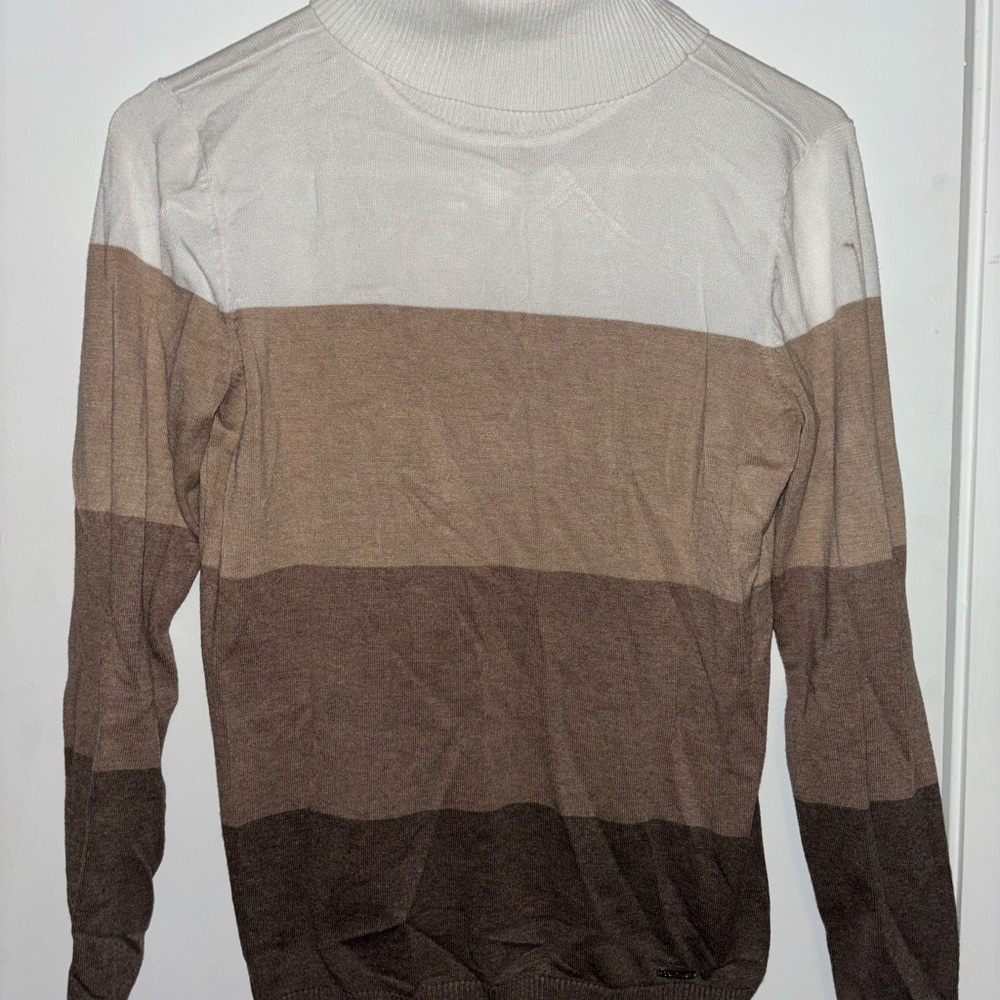 Calvin Klein Women’s Sweater - Brown and Cream
